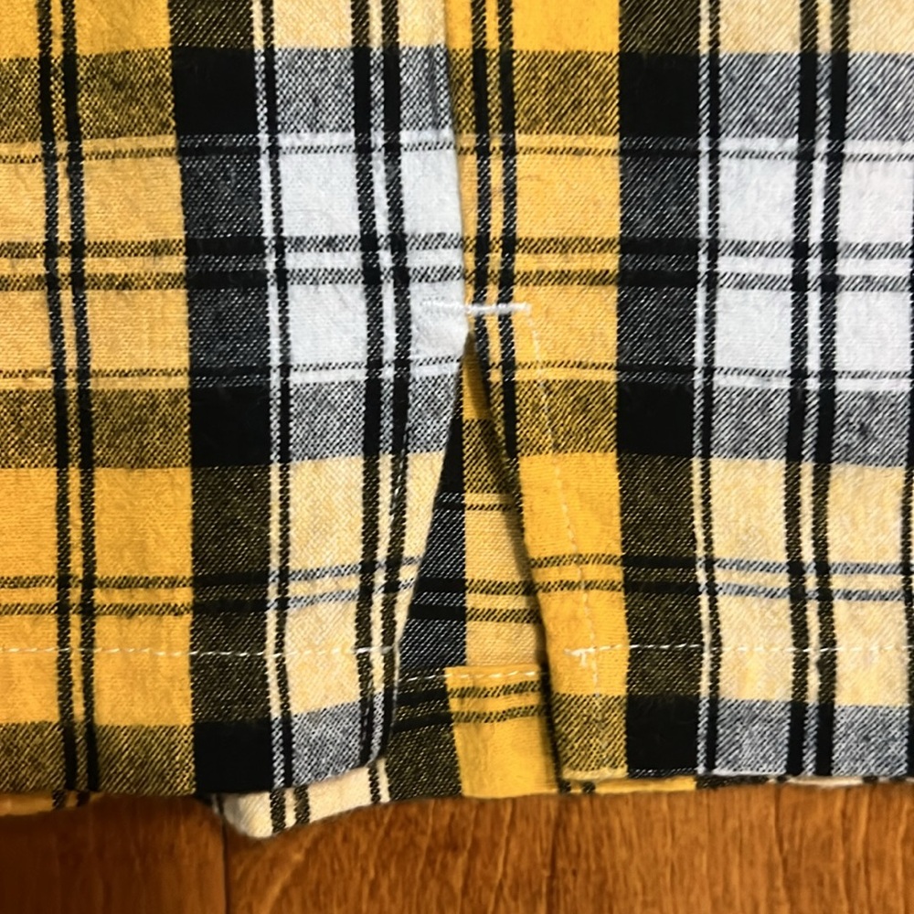 Hollister Yellow Plaid Pencil Mini Skirt Size Small Y2K Clueless Preppy Twee - Picture 11 of 11